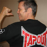 Get out of my gym. Can't you see I'm wearing a Tapout shirt?