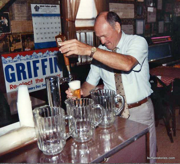 A true man of the people and a one-time gin mill owner, Mayor Griffin poured a fine beer...