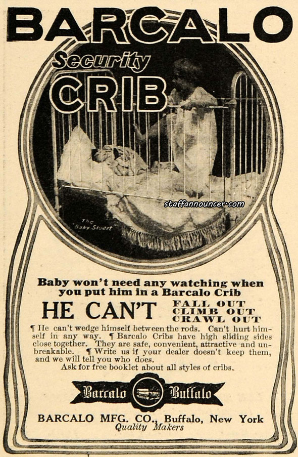 Encouraging abandoning your child in a Buffalo-made cage, 1910s. 