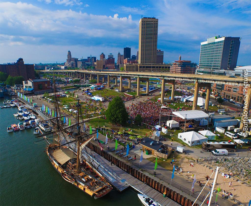 Canalside Drone Photo